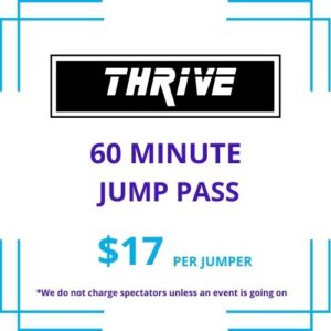 A jump pass for 6 0 minutes is $ 1 7 per jumper.